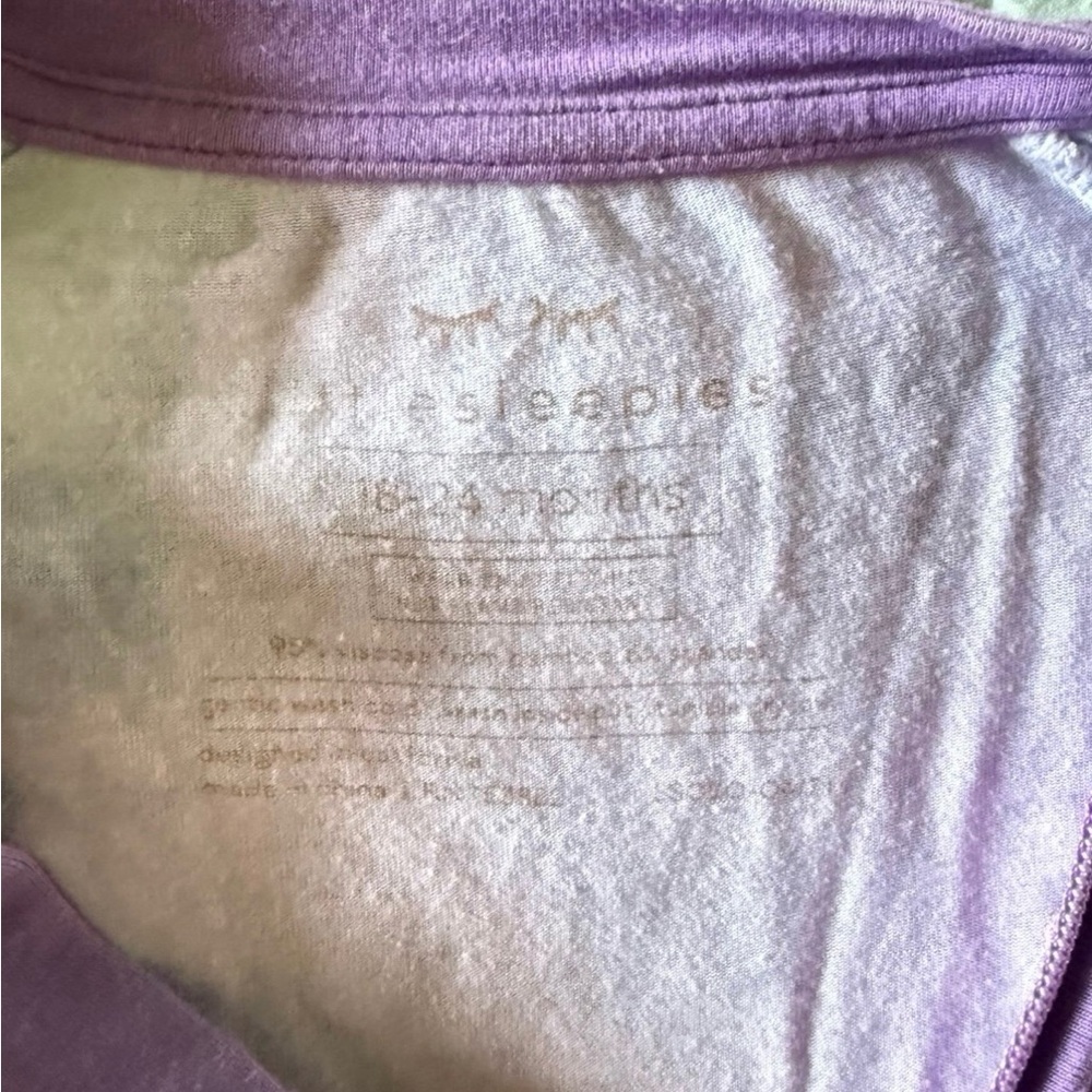 Little Sleepies Lavender Zip-Up short romper - Picture 2 of 2